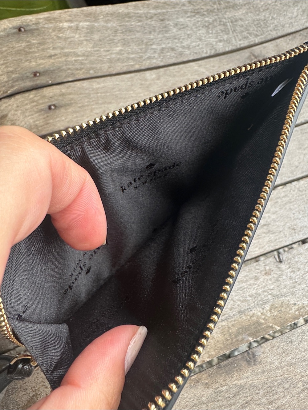 kate spade Black Saffiano Zip Wristlet - Picture 4 of 4